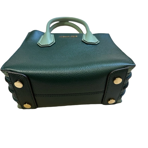 Michael Kors Green Leather Satchel Bag with Adjustable Strap and Dust Bag - Picture 4 of 9